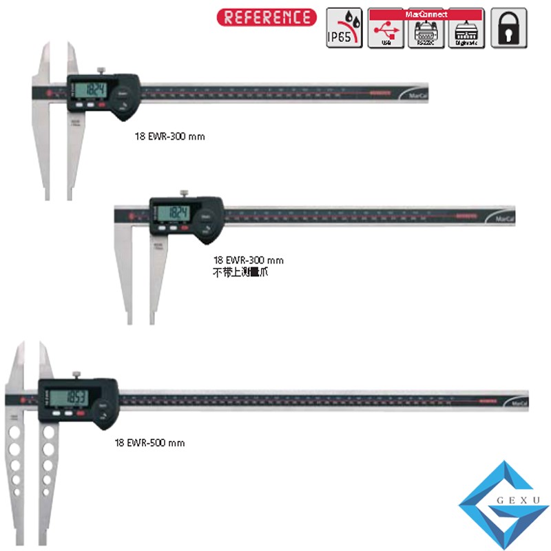 德國馬爾量程0--1000mm18EWR數(shù)顯防水卡尺4112717