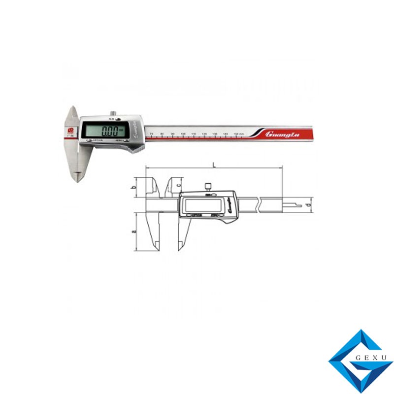 3V鋰電池?cái)?shù)顯卡尺(金屬)111-101V-10G測(cè)量0-150