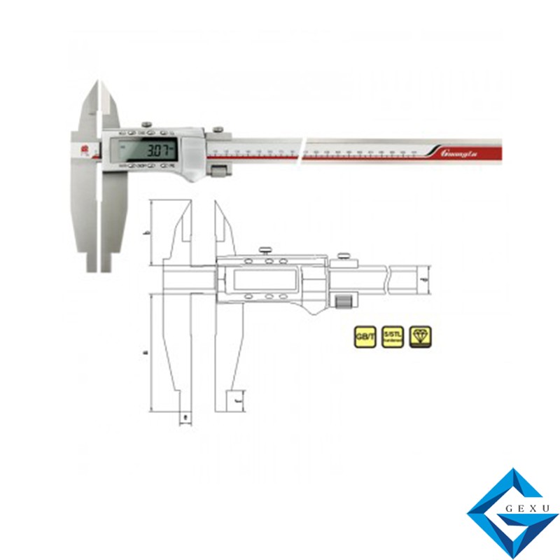 外爪數(shù)顯卡尺（金屬罩殼）111-304G測量0-500