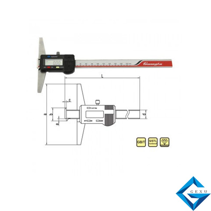 雙鉤頭數(shù)顯深度尺123-131測(cè)量0-150mm