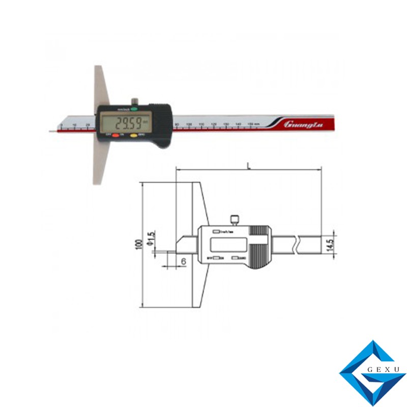 針測(cè)頭數(shù)顯深度尺127-101測(cè)量0-150