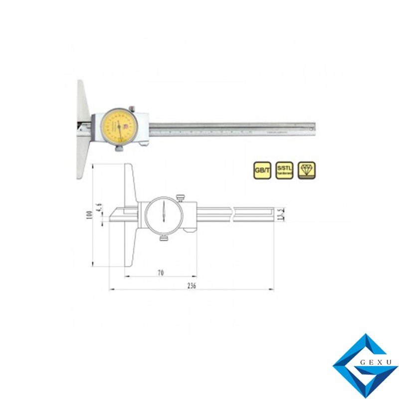 帶表深度卡尺181-132A測(cè)量0-150