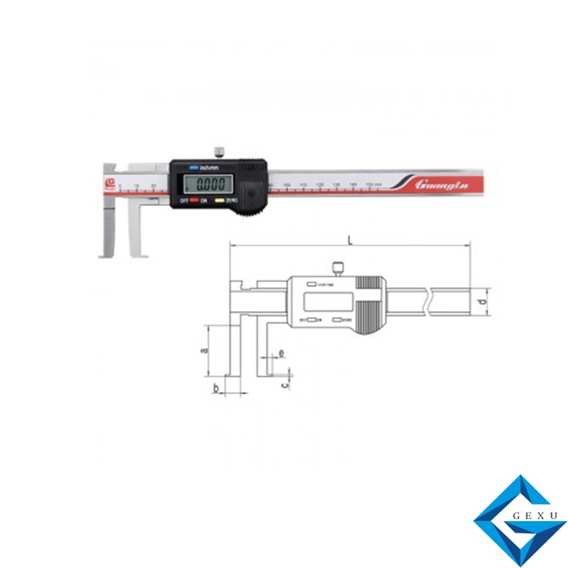 刀頭內(nèi)溝槽數(shù)顯卡尺115-111測(cè)量8-150mm